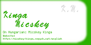 kinga micskey business card